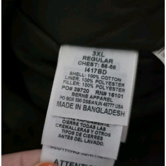 Berne Men’s Duck Insulated Coveralls Size 3XL Tan 56-58 Chest 1417BD Quilted - Picture 9 of 15